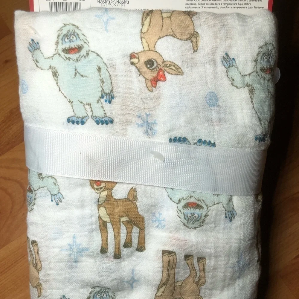 CARTERS Santa Bodysuit 12 mth & 2pc gift set swaddle blanket and plush